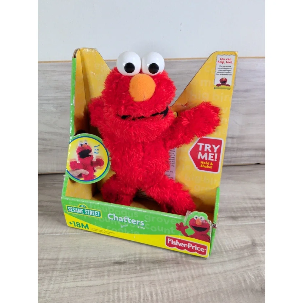 1 2 3 Sesame Street Chatters Elmo Fisher-Price Action Figure 